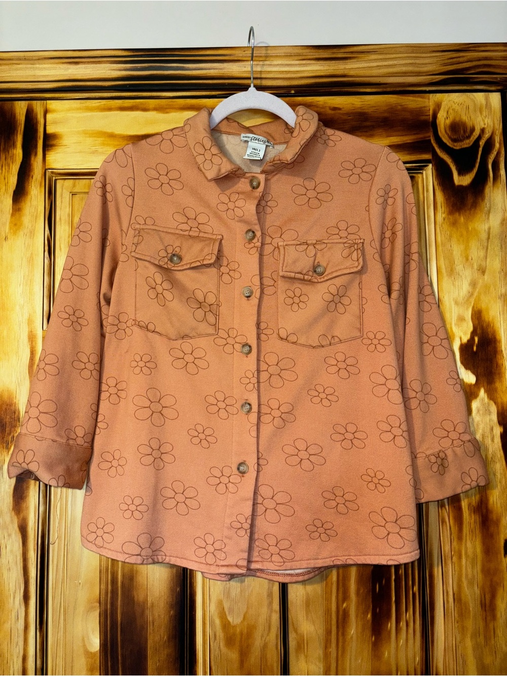 Girls size 14 Floral Button-Up Jacket